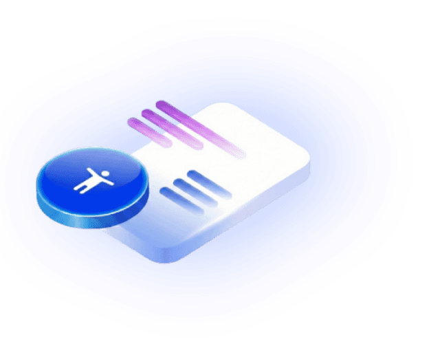 Accessibility statement illustration showing a document with an accessibility icon