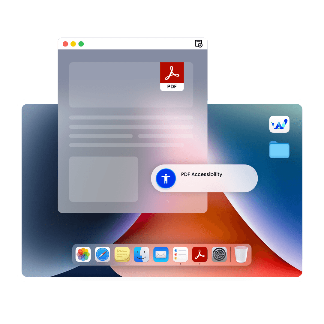 PDF document in a macOS window with WebAbility PDF Accessibility active