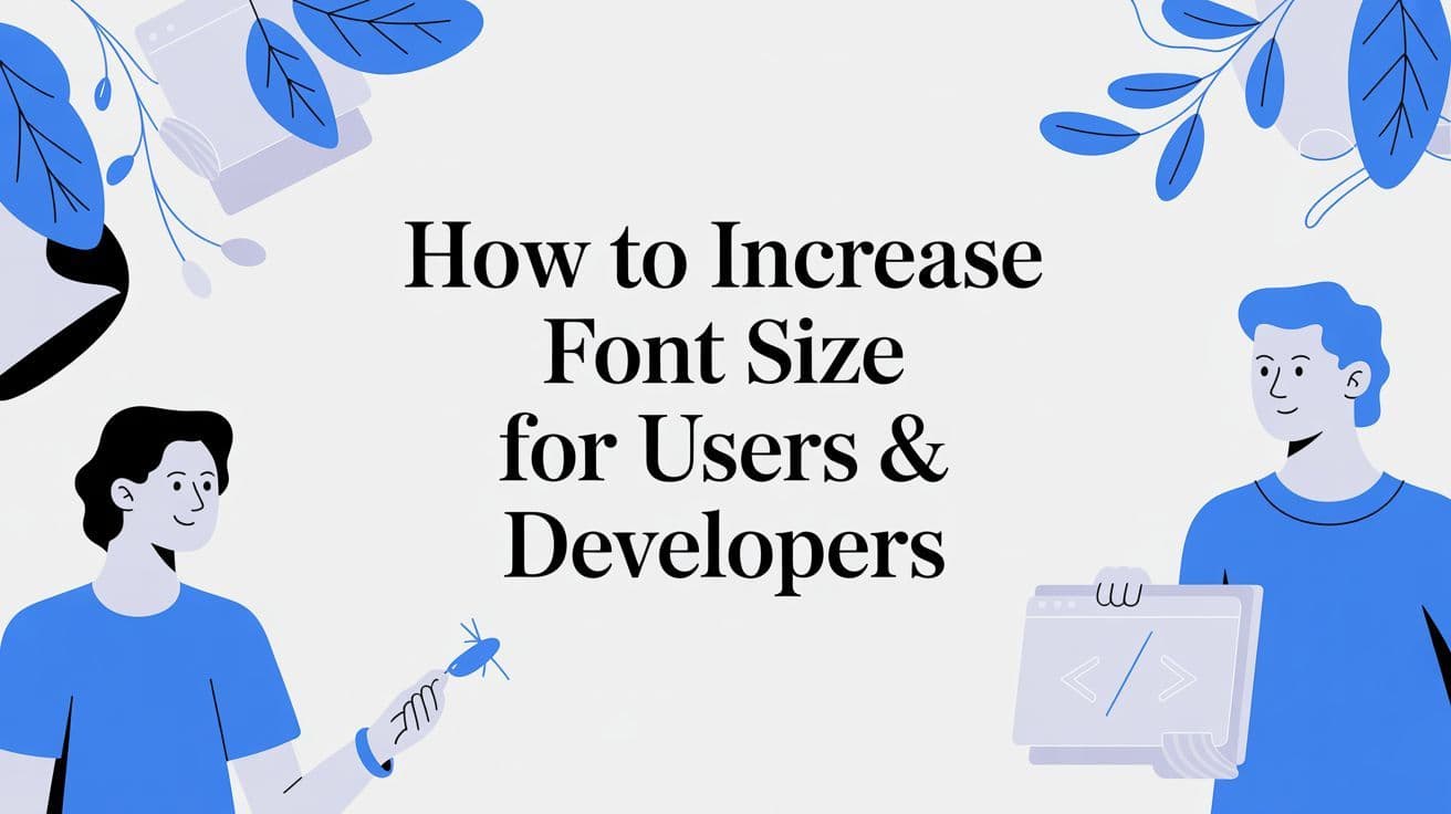 Cover image for How to Increase Font Size for Users & Developers
