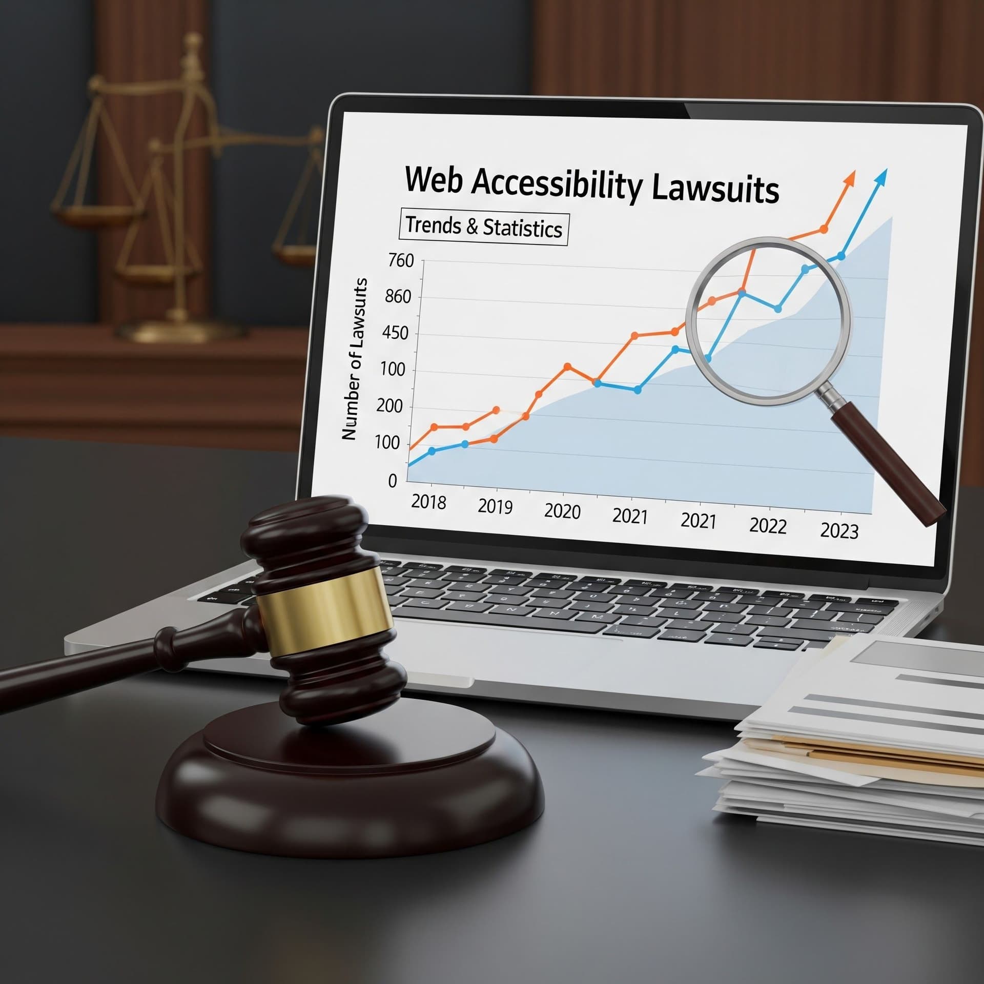 Cover image for Web Accessibility Lawsuits 2026: Statistics & Trends